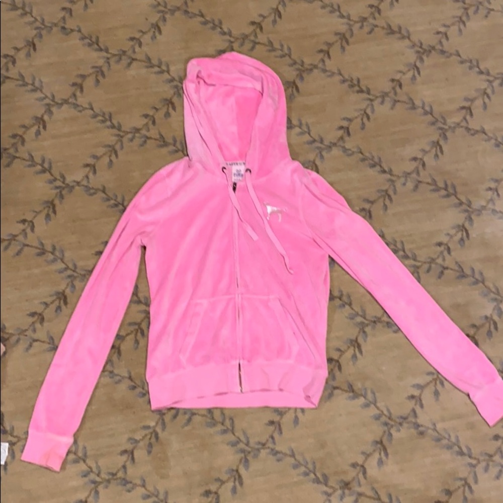 Victoria Secret Pink Zip up Hoodie large